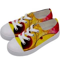 Abstract Water Oil Macro Kids  Low Top Canvas Sneakers by Nexatart