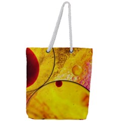 Abstract Water Oil Macro Full Print Rope Handle Tote (large) by Nexatart