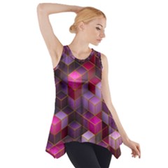 Cube Surface Texture Background Side Drop Tank Tunic by Nexatart