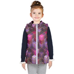 Cube Surface Texture Background Kid s Puffer Vest by Nexatart