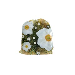 Summer Anemone Sylvestris Drawstring Pouches (small)  by Nexatart