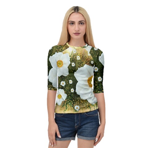 Summer Anemone Sylvestris Quarter Sleeve Raglan Tee by Nexatart