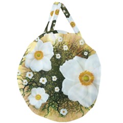 Summer Anemone Sylvestris Giant Round Zipper Tote by Nexatart