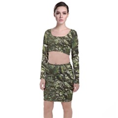 Seamless Repeat Repetitive Long Sleeve Crop Top & Bodycon Skirt Set by Nexatart