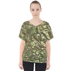 Seamless Repeat Repetitive V-neck Dolman Drape Top by Nexatart