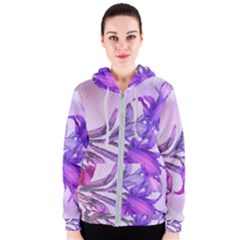 Flowers Flower Purple Flower Women s Zipper Hoodie