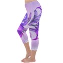 Flowers Flower Purple Flower Capri Winter Leggings  View2