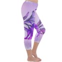 Flowers Flower Purple Flower Capri Winter Leggings  View3