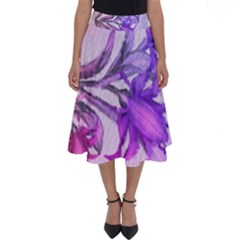 Flowers Flower Purple Flower Perfect Length Midi Skirt by Nexatart