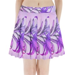 Flowers Flower Purple Flower Pleated Mini Skirt by Nexatart