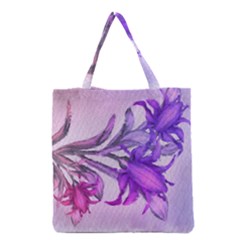 Flowers Flower Purple Flower Grocery Tote Bag by Nexatart