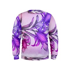 Flowers Flower Purple Flower Kids  Sweatshirt