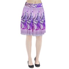 Flowers Flower Purple Flower Pleated Skirt by Nexatart