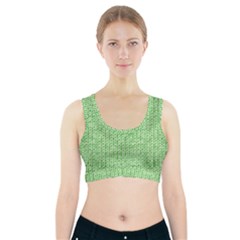 Knittedwoolcolour2 Sports Bra With Pocket