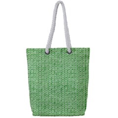 Knittedwoolcolour2 Full Print Rope Handle Tote (small)