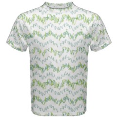 Wavy Linear Seamless Pattern Design  Men s Cotton Tee by dflcprints