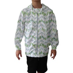 Wavy Linear Seamless Pattern Design  Hooded Wind Breaker (kids) by dflcprints