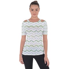 Wavy Linear Seamless Pattern Design  Short Sleeve Top by dflcprints