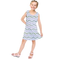 Wavy Linear Seamless Pattern Design  Kids  Tunic Dress by dflcprints