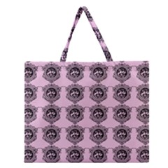 Three Women Pink Zipper Large Tote Bag by snowwhitegirl