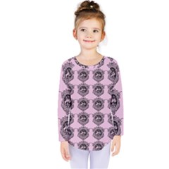 Three Women Pink Kids  Long Sleeve Tee