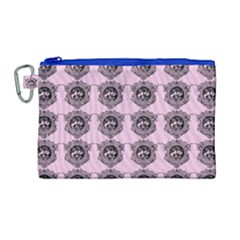 Three Women Pink Canvas Cosmetic Bag (large)