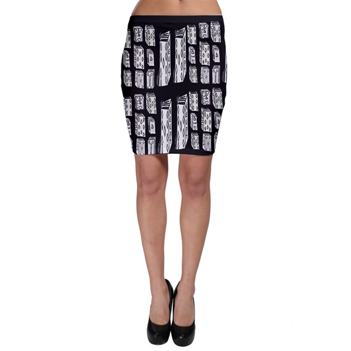 Numbers Cards 7898 Bodycon Skirt