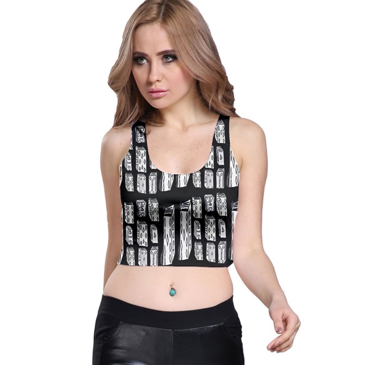 Numbers Cards 7898 Racer Back Crop Top