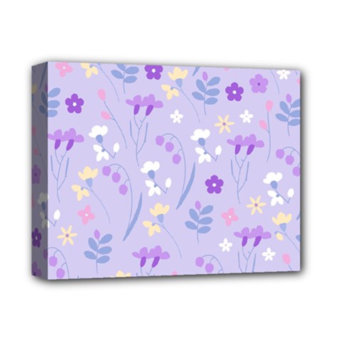 violet,lavender,cute,floral,pink,purple,pattern,girly,modern,trendy Deluxe Canvas 14  x 11 