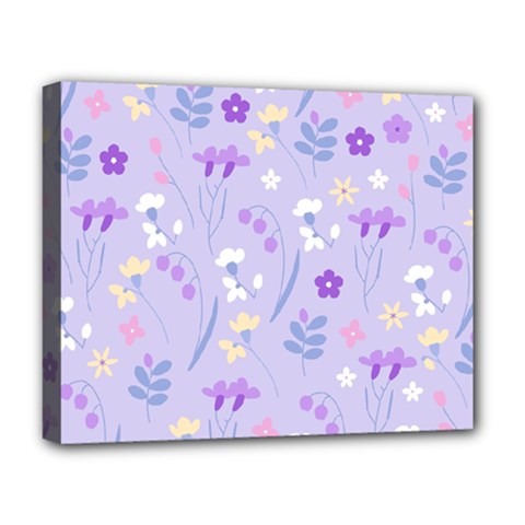 violet,lavender,cute,floral,pink,purple,pattern,girly,modern,trendy Deluxe Canvas 20  x 16  