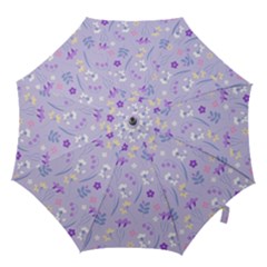 Violet,lavender,cute,floral,pink,purple,pattern,girly,modern,trendy Hook Handle Umbrellas (large) by NouveauDesign