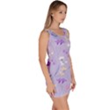 violet,lavender,cute,floral,pink,purple,pattern,girly,modern,trendy Bodycon Dress View3