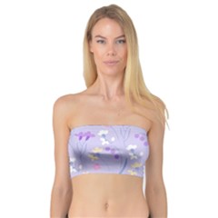 violet,lavender,cute,floral,pink,purple,pattern,girly,modern,trendy Bandeau Top