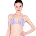 violet,lavender,cute,floral,pink,purple,pattern,girly,modern,trendy Bikini Top View1