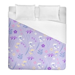 violet,lavender,cute,floral,pink,purple,pattern,girly,modern,trendy Duvet Cover (Full/ Double Size)