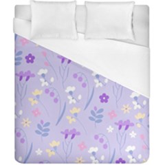 violet,lavender,cute,floral,pink,purple,pattern,girly,modern,trendy Duvet Cover (California King Size)