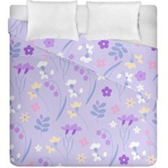 Violet,lavender,cute,floral,pink,purple,pattern,girly,modern,trendy Duvet Cover Double Side (king Size) by NouveauDesign