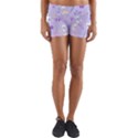 violet,lavender,cute,floral,pink,purple,pattern,girly,modern,trendy Yoga Shorts View1