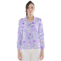 violet,lavender,cute,floral,pink,purple,pattern,girly,modern,trendy Wind Breaker (Women)