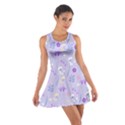 violet,lavender,cute,floral,pink,purple,pattern,girly,modern,trendy Cotton Racerback Dress View1