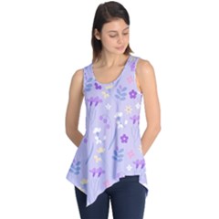 violet,lavender,cute,floral,pink,purple,pattern,girly,modern,trendy Sleeveless Tunic