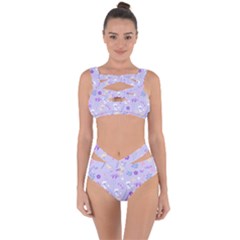 violet,lavender,cute,floral,pink,purple,pattern,girly,modern,trendy Bandaged Up Bikini Set 