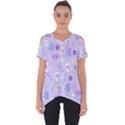 violet,lavender,cute,floral,pink,purple,pattern,girly,modern,trendy Cut Out Side Drop Tee View1