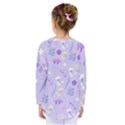 violet,lavender,cute,floral,pink,purple,pattern,girly,modern,trendy Kids  Long Sleeve Tee View2