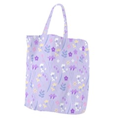 violet,lavender,cute,floral,pink,purple,pattern,girly,modern,trendy Giant Grocery Zipper Tote