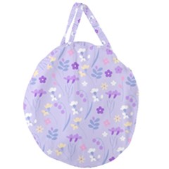 violet,lavender,cute,floral,pink,purple,pattern,girly,modern,trendy Giant Round Zipper Tote