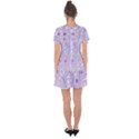 violet,lavender,cute,floral,pink,purple,pattern,girly,modern,trendy Drop Hem Mini Chiffon Dress View2