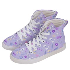 Violet,lavender,cute,floral,pink,purple,pattern,girly,modern,trendy Men s Hi-top Skate Sneakers by NouveauDesign