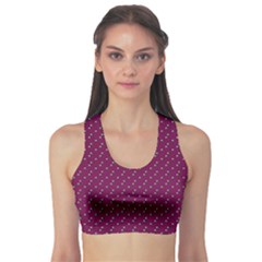 Pink Flowers Magenta Sports Bra by snowwhitegirl