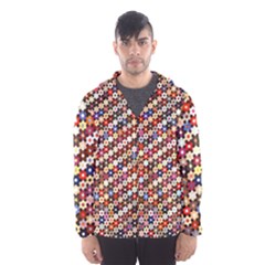 Mosaic Pattern Quilt Pattern Hooded Wind Breaker (men) by paulaoliveiradesign